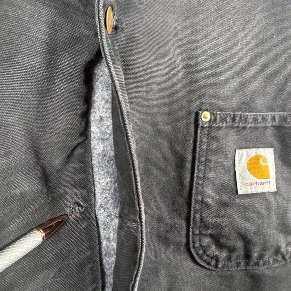 Vintage Carhartt Chore Coat Jacket Mens 48 Blanket Lined Workwear C01 Canvas 90s - Picture 11 of 14